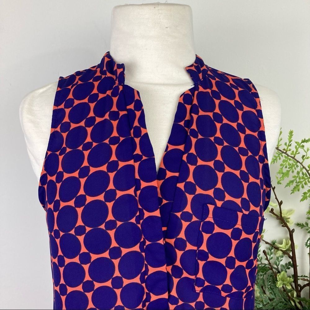 PAPERMOON * blouse purple orange size small sleeveless stitch fix - Picture 3 of 11